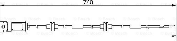 BOSCH 1 987 474 933 - Сигнализатор, износ тормозных колодок autosila-amz.com
