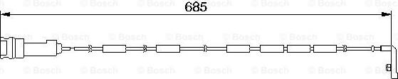 BOSCH 1 987 474 974 - Сигнализатор, износ тормозных колодок autosila-amz.com