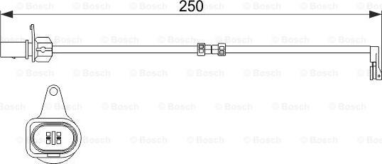 BOSCH 1 987 474 510 - Сигнализатор, износ тормозных колодок autosila-amz.com