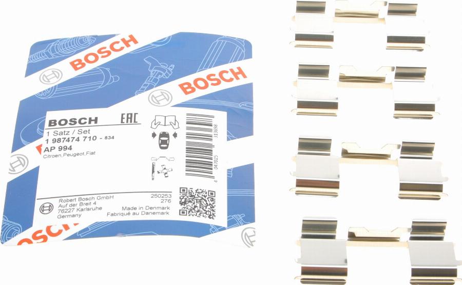 BOSCH 1 987 474 710 - Комплектующие для колодок дискового тормоза autosila-amz.com