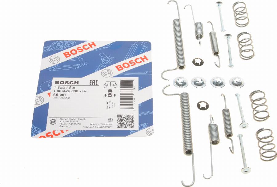 BOSCH 1 987 475 098 - Комплектующие, барабанный тормозной механизм autosila-amz.com