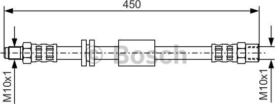 BOSCH 1 987 476 443 - Тормозной шланг autosila-amz.com