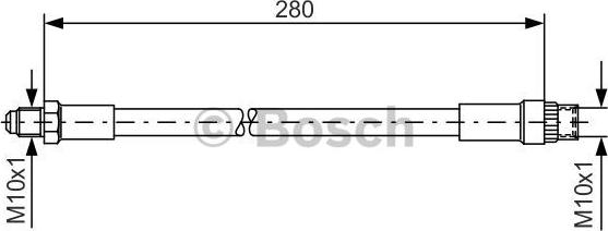 BOSCH 1 987 476 424 - Тормозной шланг autosila-amz.com