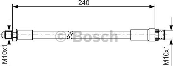 BOSCH 1 987 476 421 - Тормозной шланг autosila-amz.com