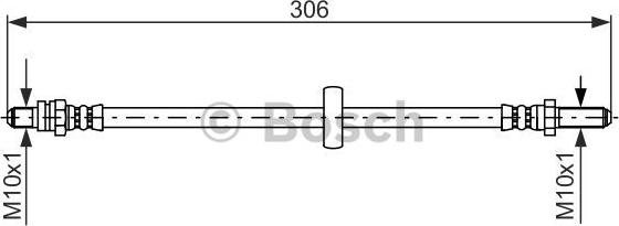 BOSCH 1 987 476 606 - Тормозной шланг autosila-amz.com