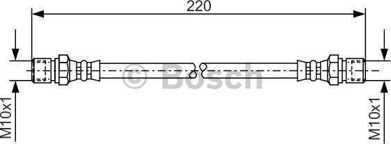 BOSCH 1 987 476 090 - Тормозной шланг autosila-amz.com