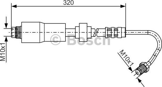 BOSCH 1 987 476 065 - Тормозной шланг autosila-amz.com