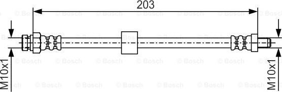 BOSCH 1 987 476 035 - Тормозной шланг autosila-amz.com