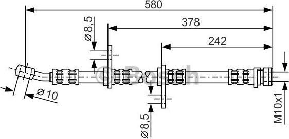 BOSCH 1 987 476 070 - Тормозной шланг autosila-amz.com