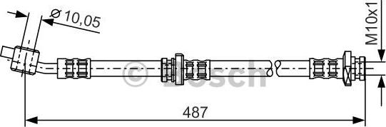 BOSCH 1 987 476 168 - Тормозной шланг autosila-amz.com