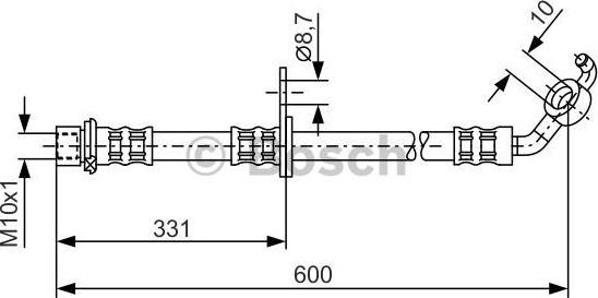 BOSCH 1 987 476 106 - Тормозной шланг autosila-amz.com