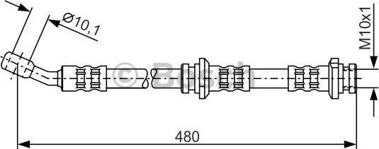 BOSCH 1 987 476 802 - Тормозной шланг autosila-amz.com