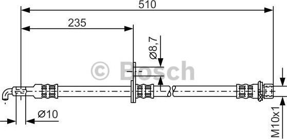 BOSCH 1 987 476 355 - Тормозной шланг autosila-amz.com