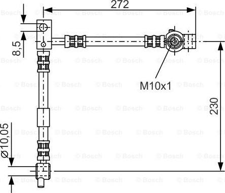 BOSCH 1 987 476 361 - Тормозной шланг autosila-amz.com