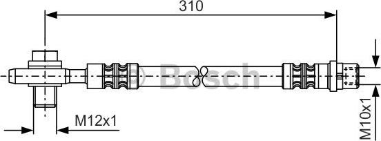 BOSCH 1 987 476 308 - Тормозной шланг autosila-amz.com