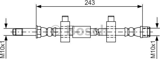 BOSCH 1987476320 - Тормозной шланг autosila-amz.com