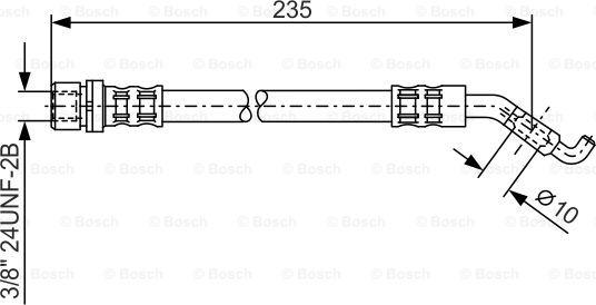 BOSCH 1 987 476 207 - Тормозной шланг autosila-amz.com