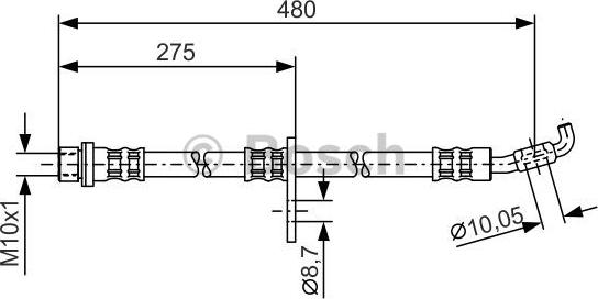 BOSCH 1 987 476 757 - Тормозной шланг autosila-amz.com