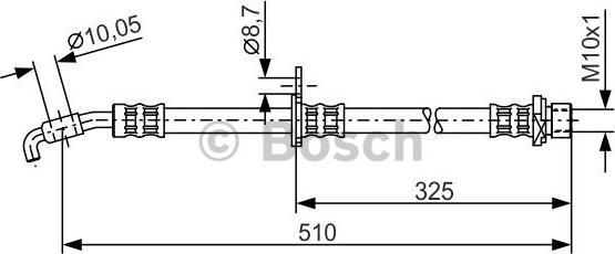 BOSCH 1 987 476 764 - Тормозной шланг autosila-amz.com