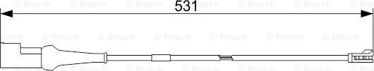 BOSCH 1 987 473 551 - Сигнализатор, износ тормозных колодок autosila-amz.com