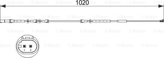 BOSCH 1 987 473 510 - Сигнализатор, износ тормозных колодок autosila-amz.com