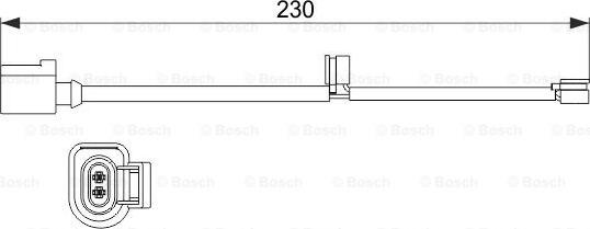 BOSCH 1 987 473 531 - Сигнализатор, износ тормозных колодок autosila-amz.com