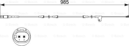 BOSCH 1 987 473 520 - Сигнализатор, износ тормозных колодок autosila-amz.com