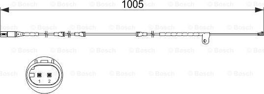 BOSCH 1 987 473 521 - Сигнализатор, износ тормозных колодок autosila-amz.com