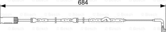 BOSCH 1 987 473 020 - Сигнализатор, износ тормозных колодок autosila-amz.com