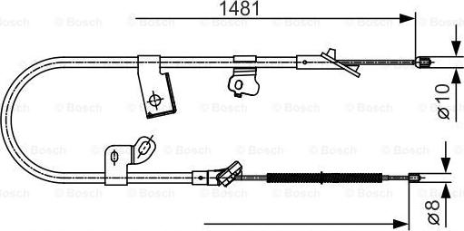 BOSCH 1 987 477 919 - Тросик, cтояночный тормоз autosila-amz.com