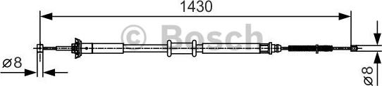 BOSCH 1 987 477 912 - Тросик, cтояночный тормоз autosila-amz.com