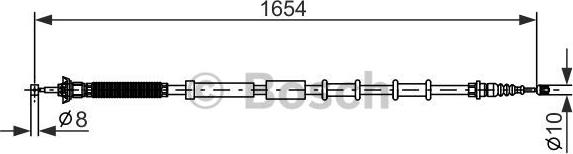 BOSCH 1 987 477 978 - Тросик, cтояночный тормоз autosila-amz.com