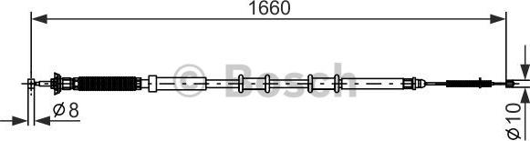 BOSCH 1 987 477 973 - Тросик, cтояночный тормоз autosila-amz.com