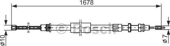 BOSCH 1 987 477 451 - Тросик, cтояночный тормоз autosila-amz.com