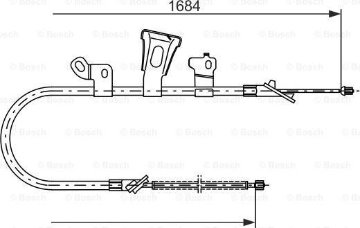 BOSCH 1 987 477 549 - Тросик, cтояночный тормоз autosila-amz.com