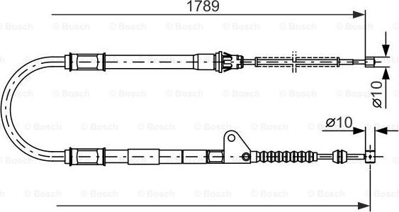 BOSCH 1 987 477 540 - Тросик, cтояночный тормоз autosila-amz.com