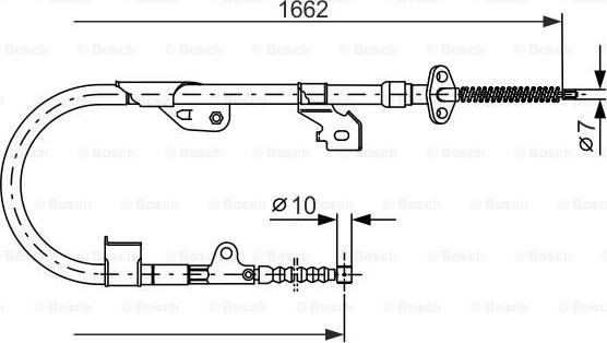 BOSCH 1 987 477 535 - Тросик, cтояночный тормоз autosila-amz.com