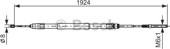 BOSCH 1 987 477 693 - Тросик, cтояночный тормоз autosila-amz.com