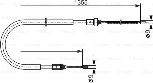 BOSCH 1 987 477 644 - Тросик, cтояночный тормоз autosila-amz.com