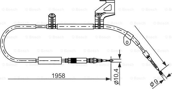 BOSCH 1 987 477 604 - Тросик, cтояночный тормоз autosila-amz.com