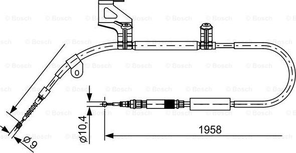 BOSCH 1 987 477 603 - Тросик, cтояночный тормоз autosila-amz.com