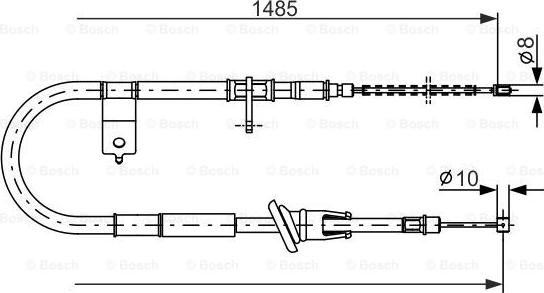 BOSCH 1 987 477 612 - Тросик, cтояночный тормоз autosila-amz.com