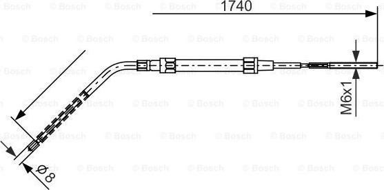 BOSCH 1 987 477 689 - Тросик, cтояночный тормоз autosila-amz.com