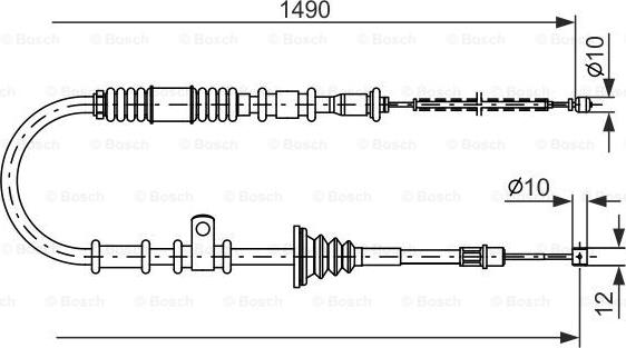 BOSCH 1 987 477 675 - Тросик, cтояночный тормоз autosila-amz.com