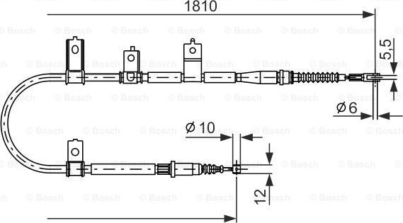 BOSCH 1 987 477 672 - Тросик, cтояночный тормоз autosila-amz.com