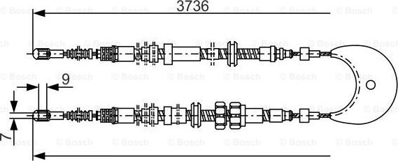 BOSCH 1 987 477 097 - Тросик, cтояночный тормоз autosila-amz.com