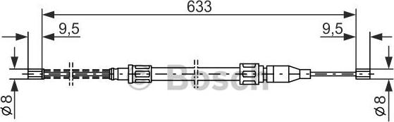 BOSCH 1 987 477 043 - Тросик, cтояночный тормоз autosila-amz.com