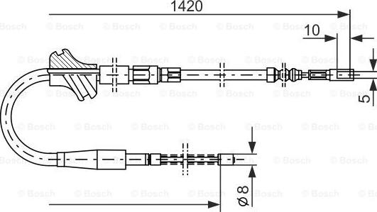 BOSCH 1 987 477 063 - Тросик, cтояночный тормоз autosila-amz.com