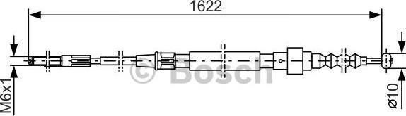 BOSCH 1 987 477 167 - Тросик, cтояночный тормоз autosila-amz.com