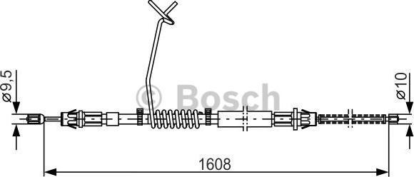 BOSCH 1 987 477 180 - Тросик, cтояночный тормоз autosila-amz.com